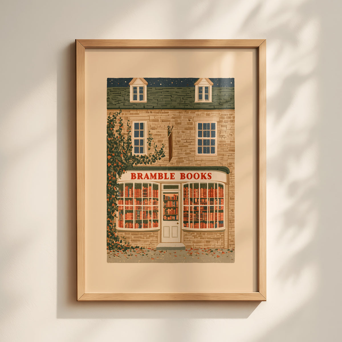Autumn Cottage Bookshop Print MASTER-portrait.jpg
