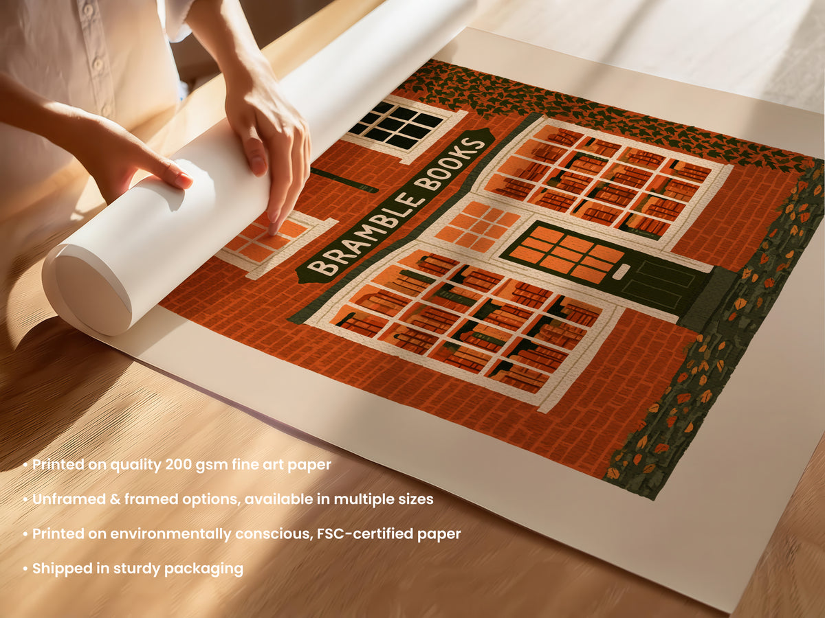 Autumn Ivy Bookshop Print Unframed (UF & F).jpg