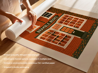 Autumn Ivy Bookshop Print Unframed (UF & F).jpg