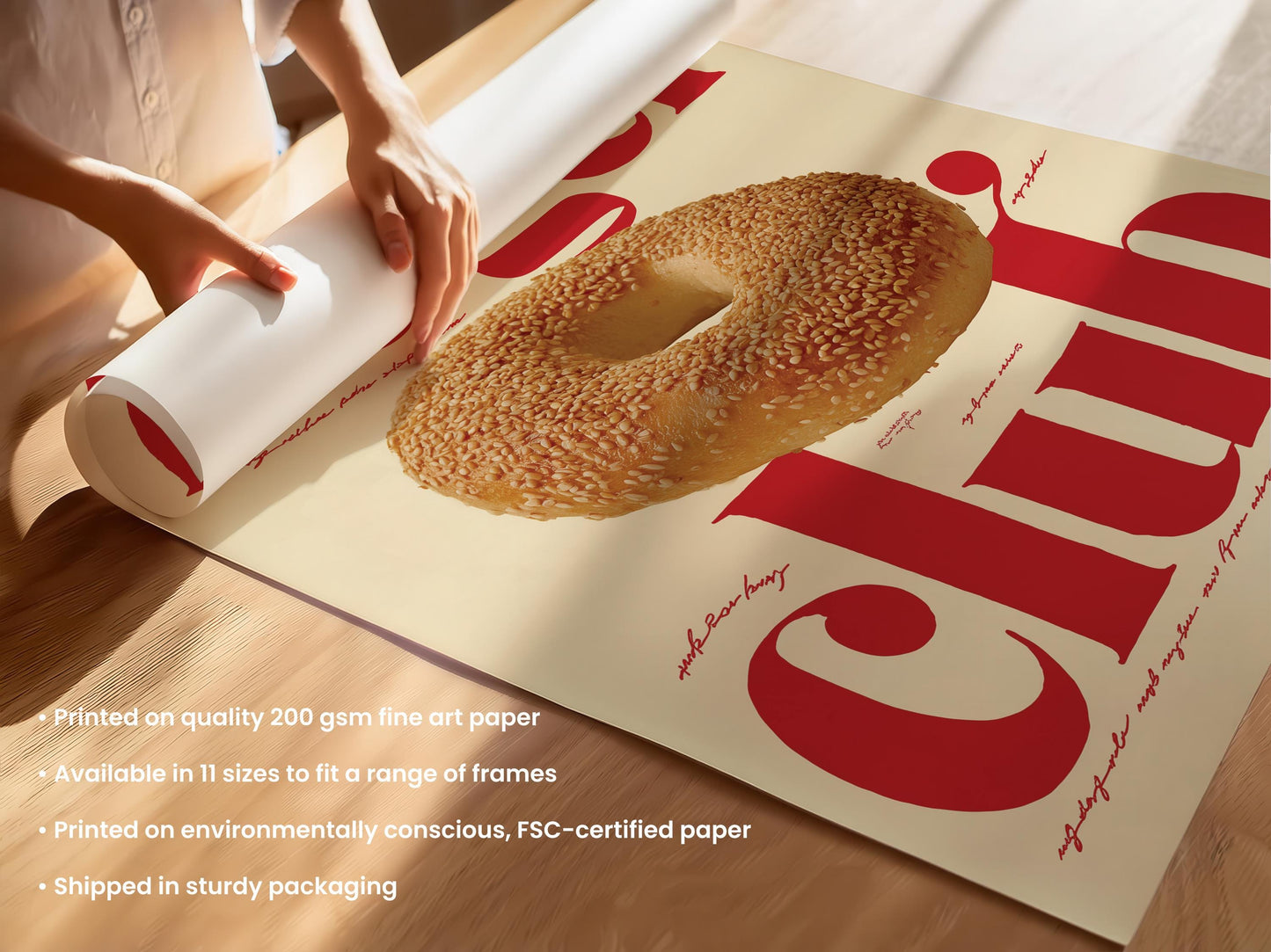 Bagel Club Kitchen Print