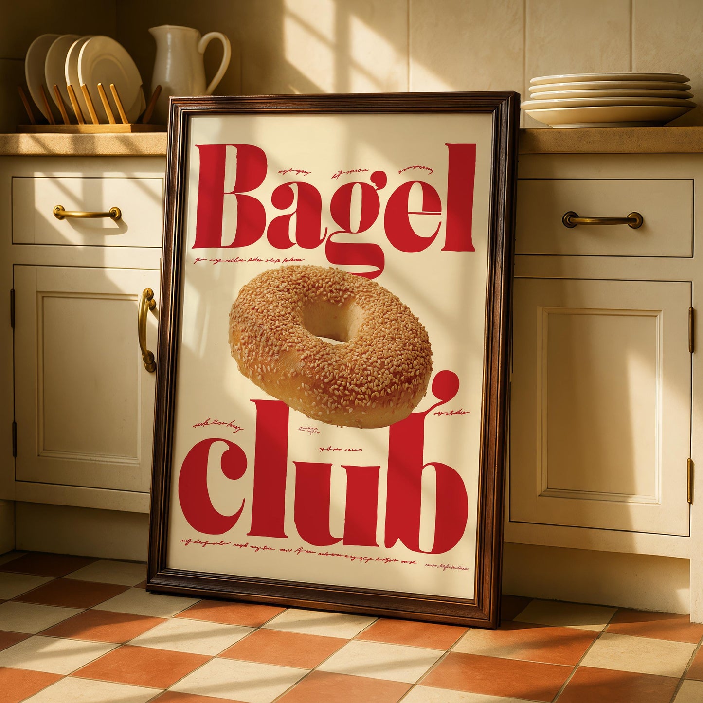 Bagel Club Kitchen Print