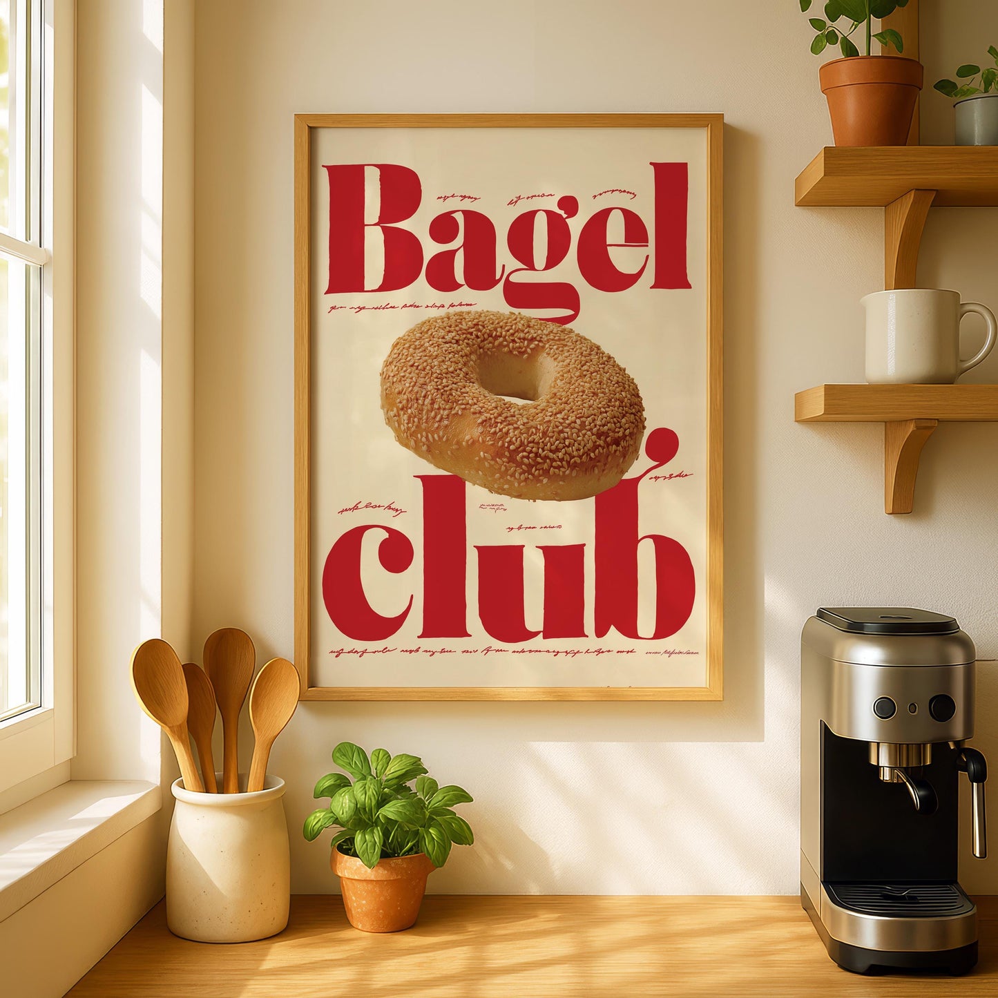 Bagel Club Kitchen Print