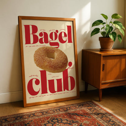 Bagel Club Kitchen Print