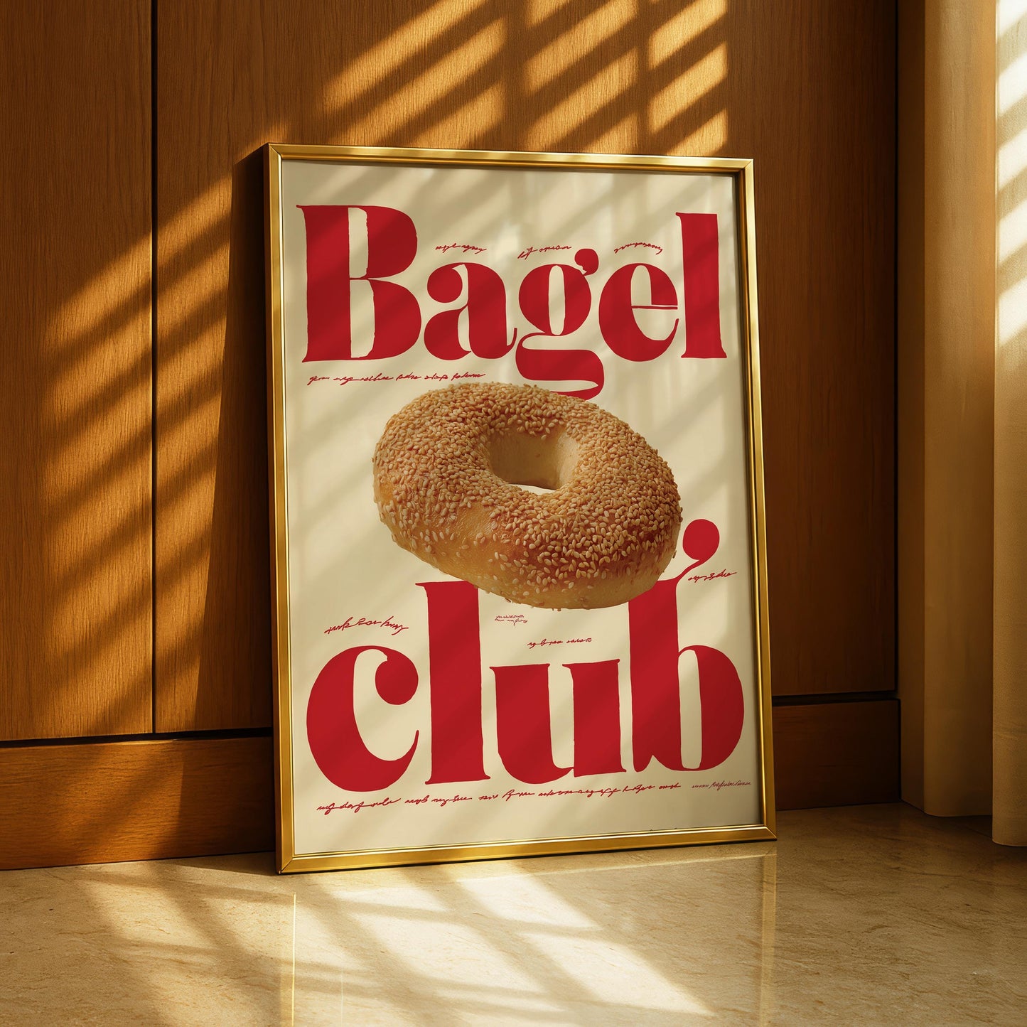 Bagel Club Kitchen Print