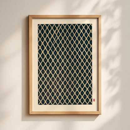 Bamboo Lattice Print