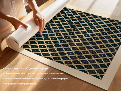 Bamboo Lattice Print