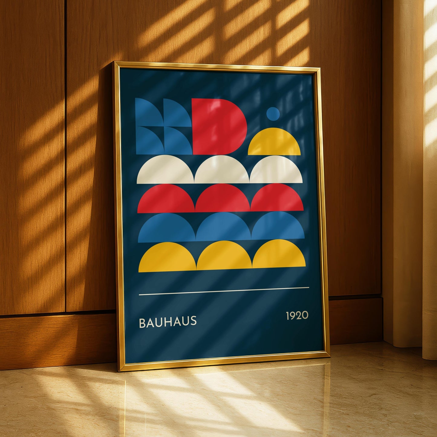 Bauhaus Print – Navy