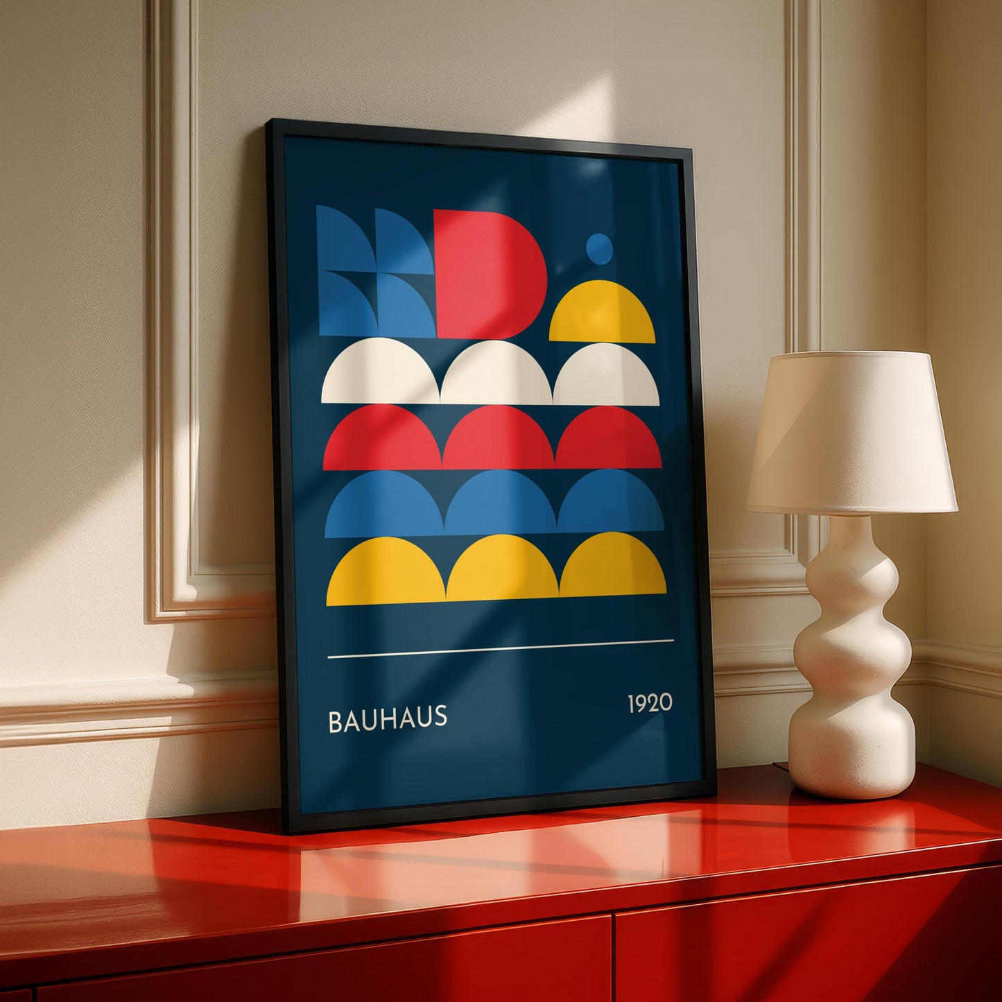 Bauhaus Print – Navy