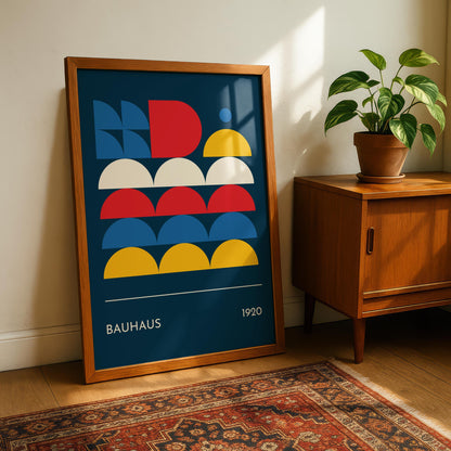 Bauhaus Print – Navy