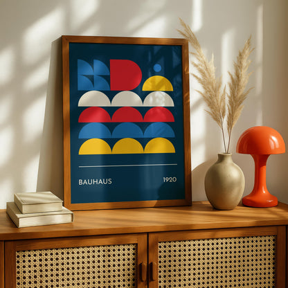 Bauhaus Print – Navy