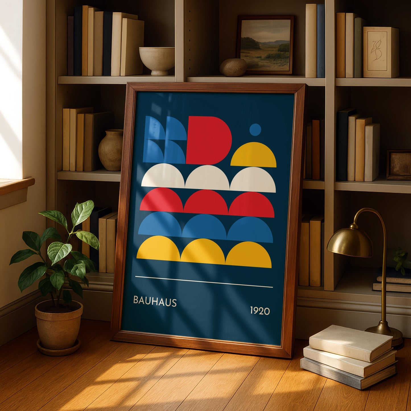 Bauhaus Print – Navy