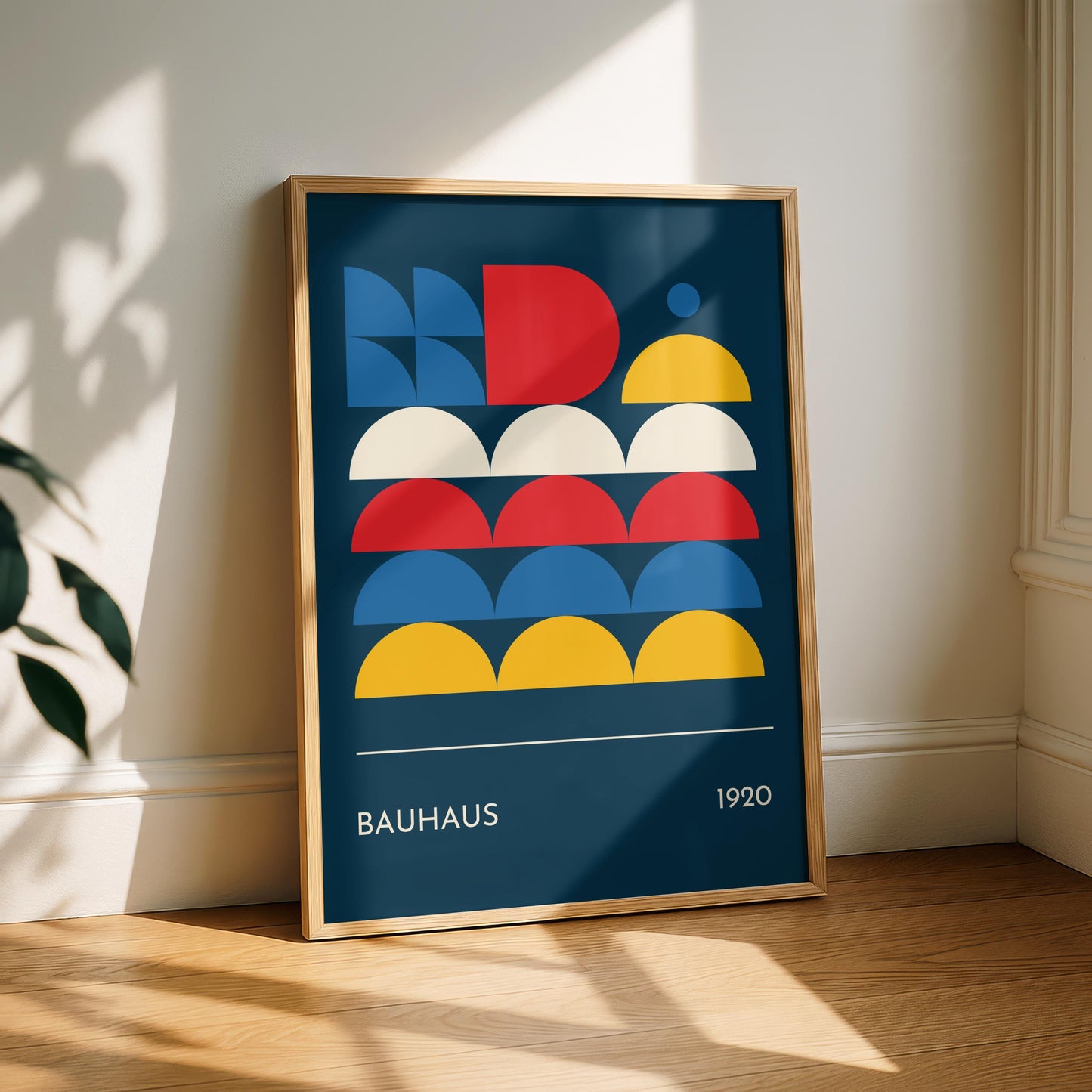 Bauhaus Print – Navy