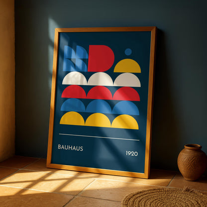 Bauhaus Print – Navy