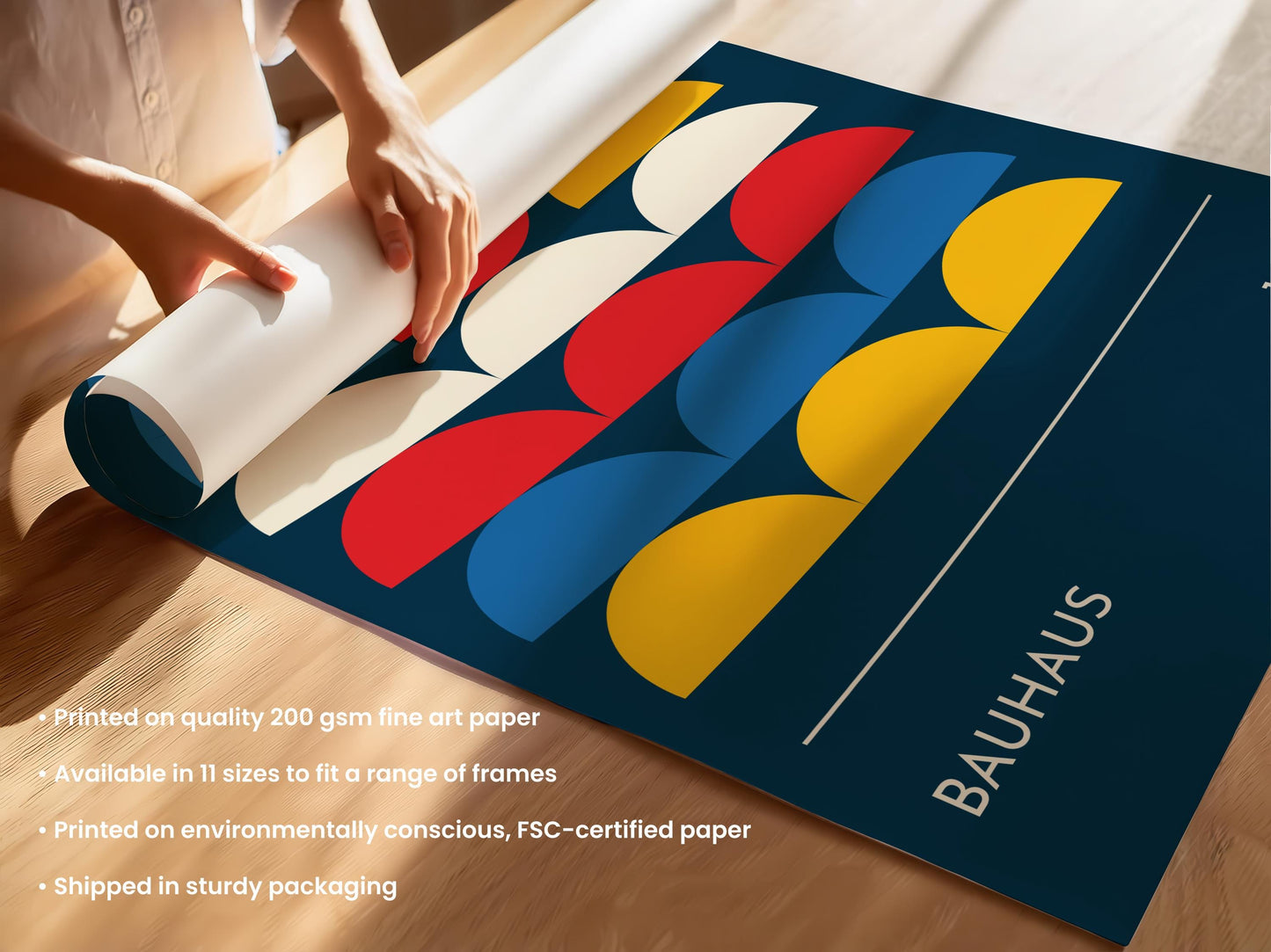 Bauhaus Print – Navy