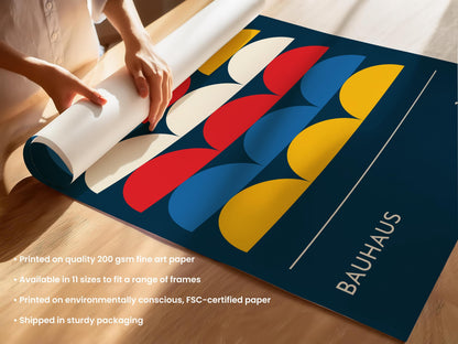 Bauhaus Print – Navy