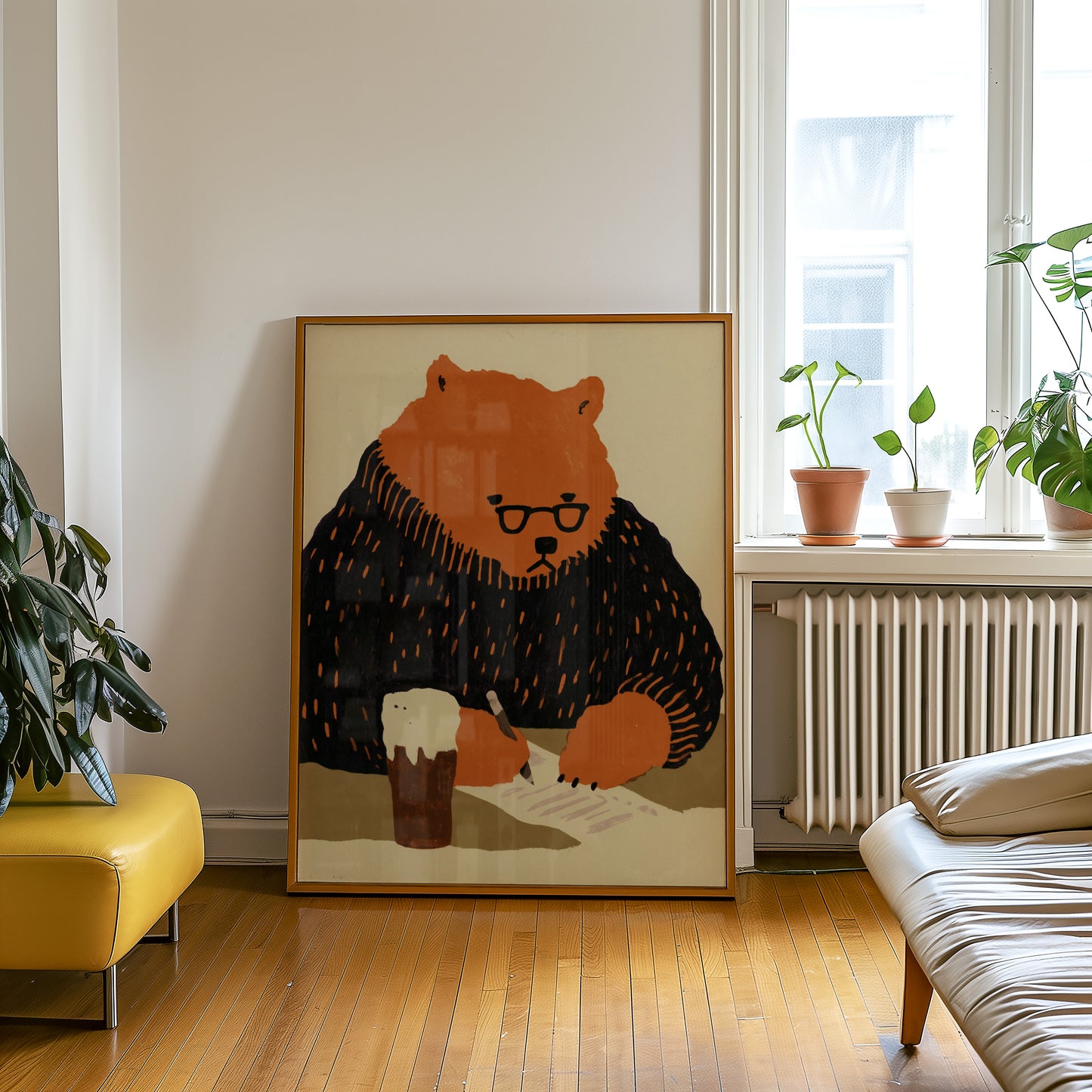 Bear Writing Print