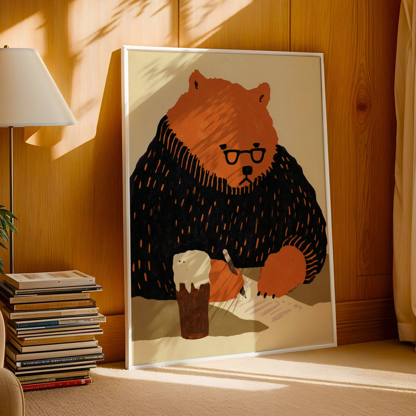 Bear Writing Print