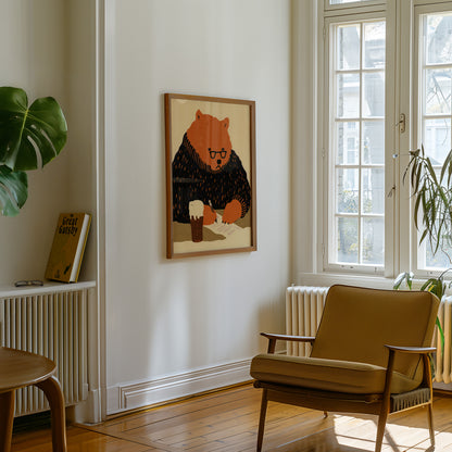 Bear Writing Print