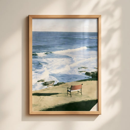Bench By The Sea Print