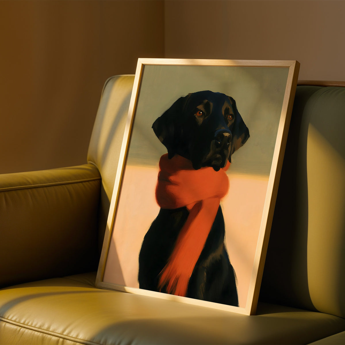 Black Labrador Portrait Print 02 Autumn mockup 7.jpg