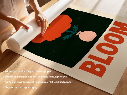 Bloom Poppy Print