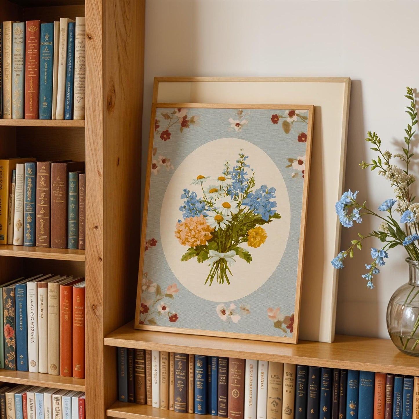 Blue Floral Bouquet Print
