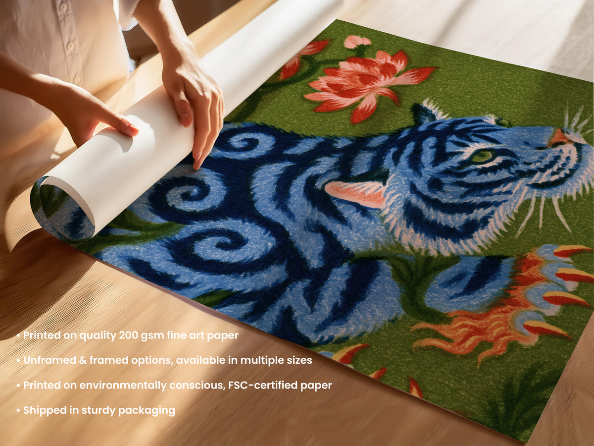 Blue Tiger Print 910 Unframed (UF & F).jpg