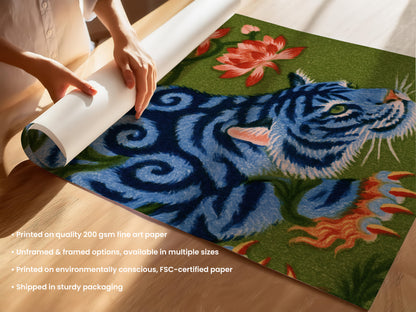 Blue Tiger Print 910 Unframed (UF & F).jpg