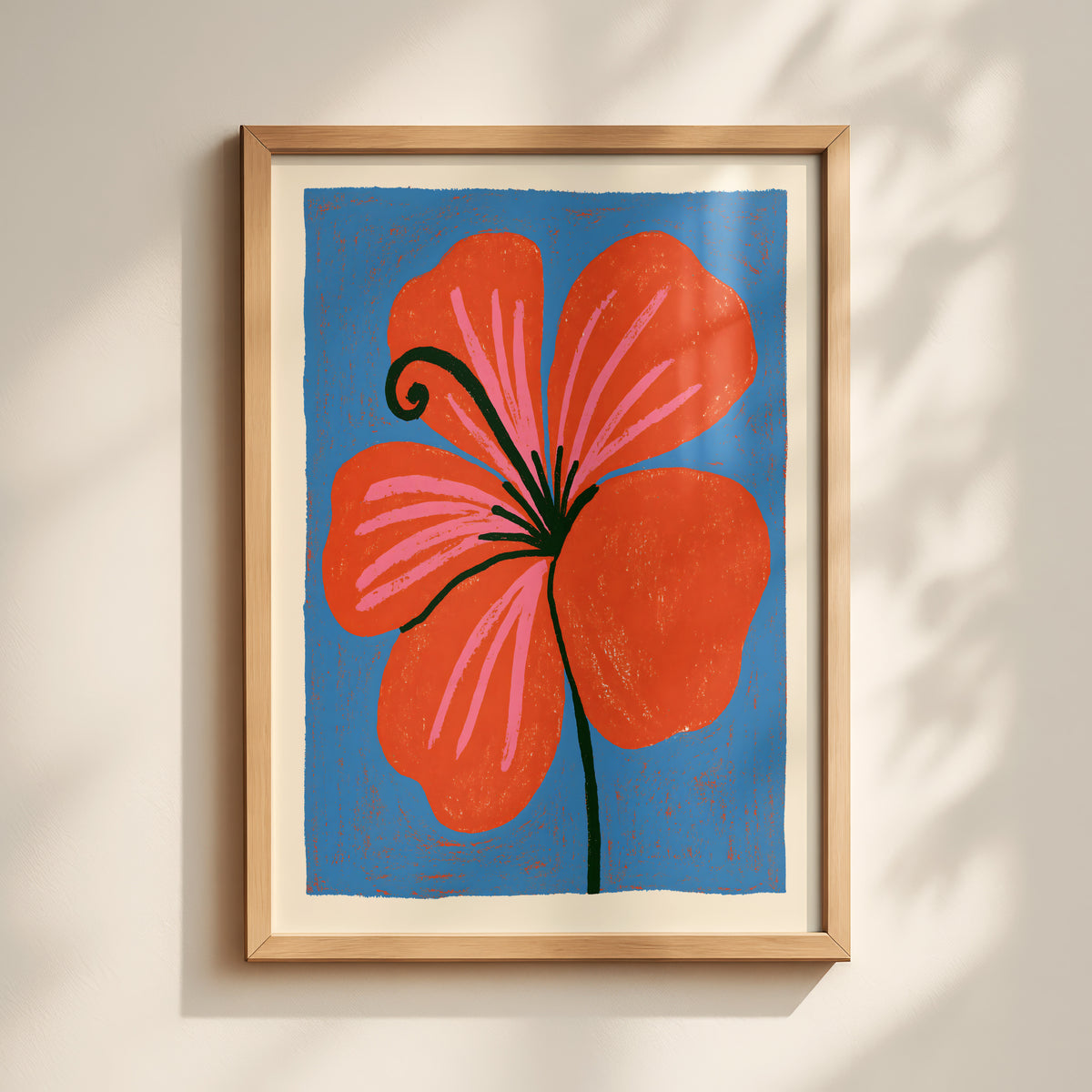 Bold Red Bloom Print