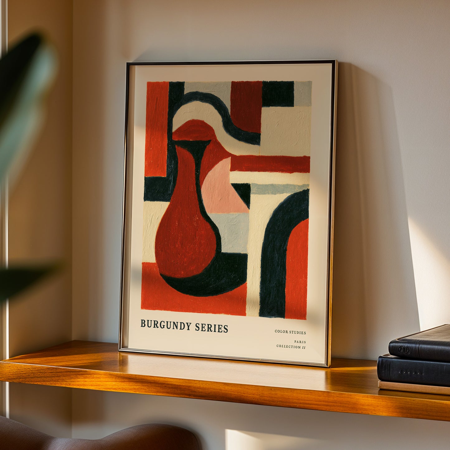 Burgundy Series Abstract Jug Print