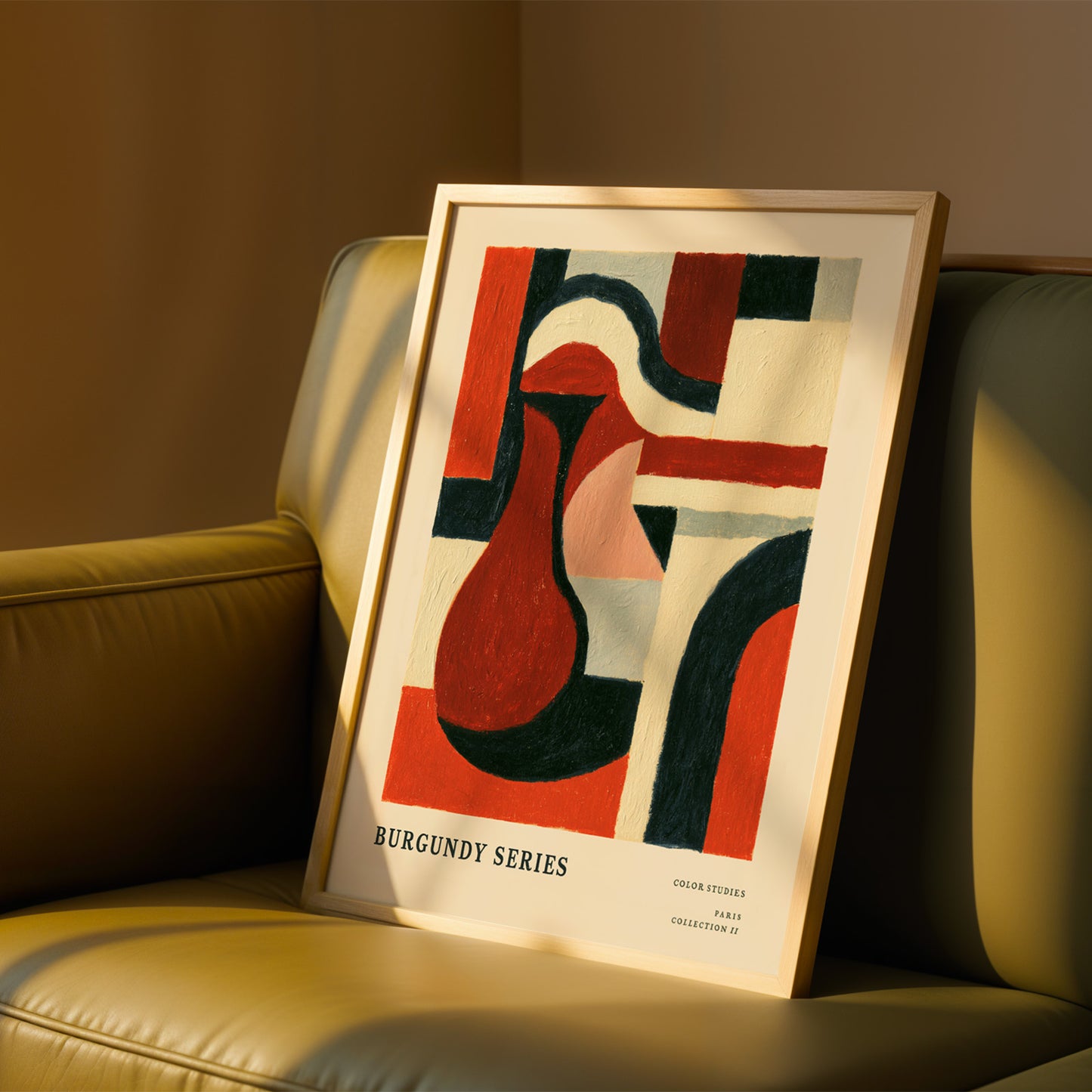 Burgundy Series Abstract Jug Print