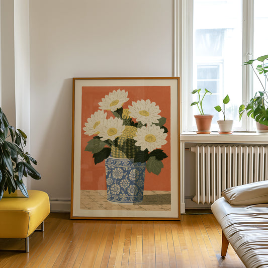 Cactus Flower Vase Print