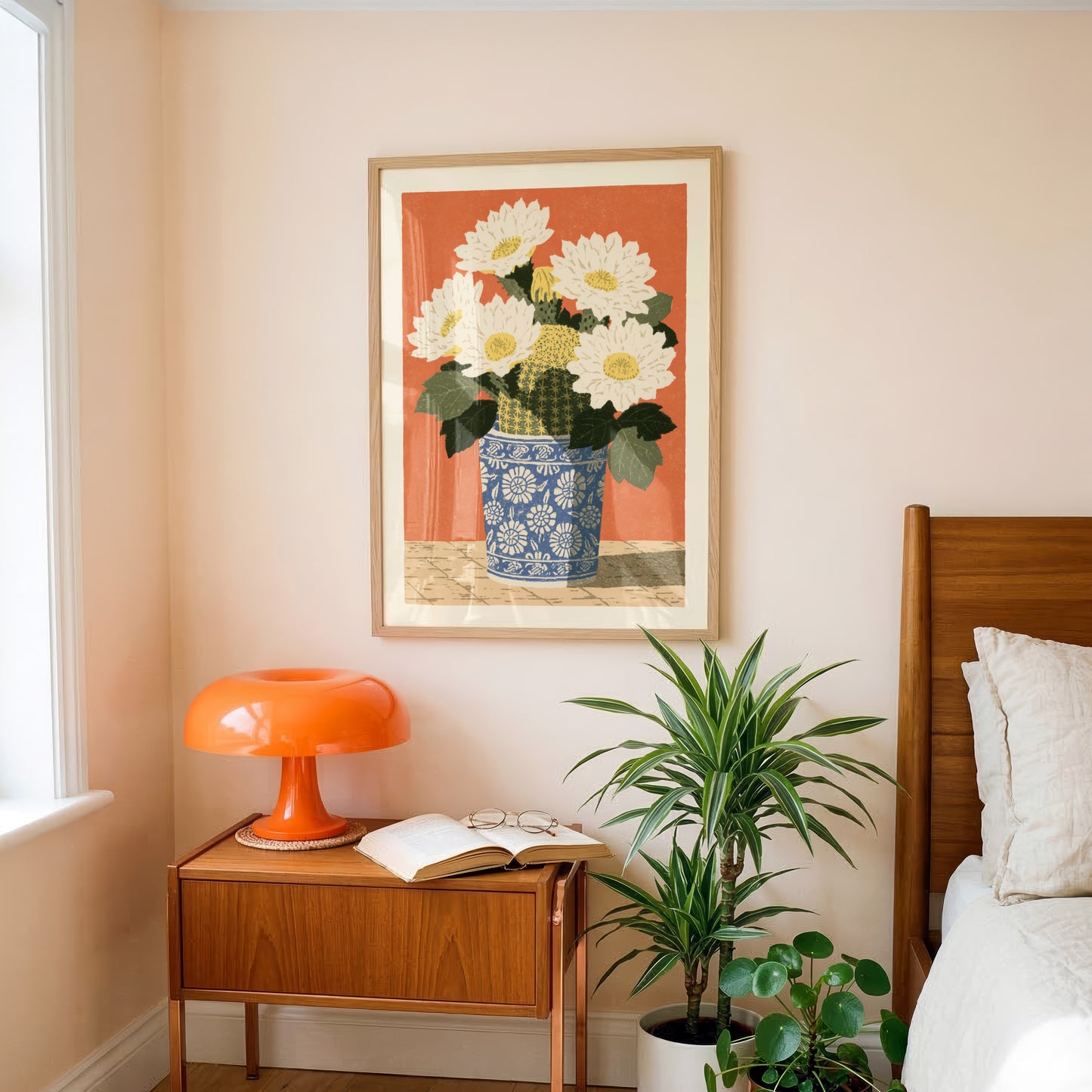 Cactus Flower Vase Print