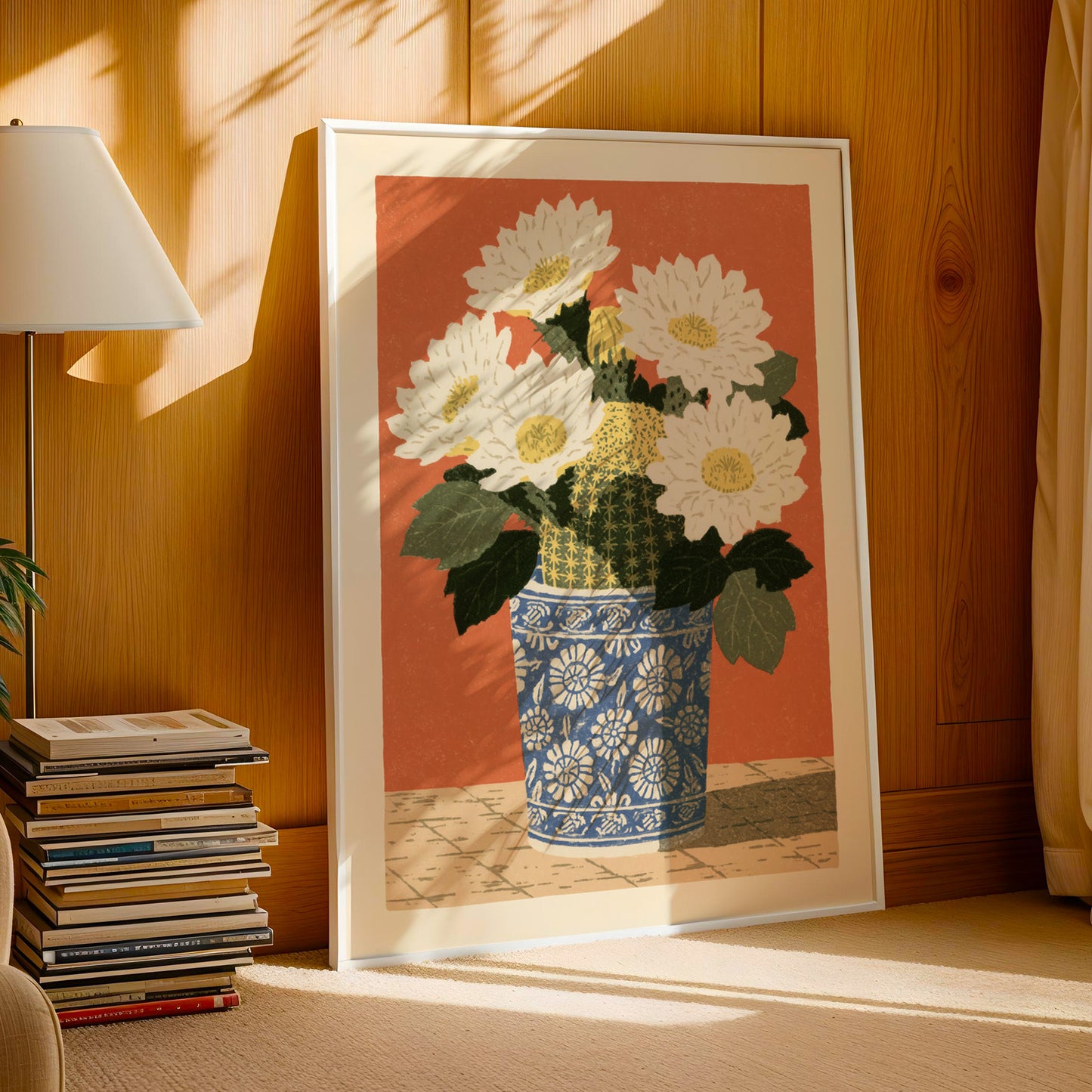 Cactus Flower Vase Print
