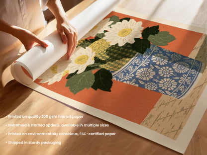 Cactus Flower Vase Print
