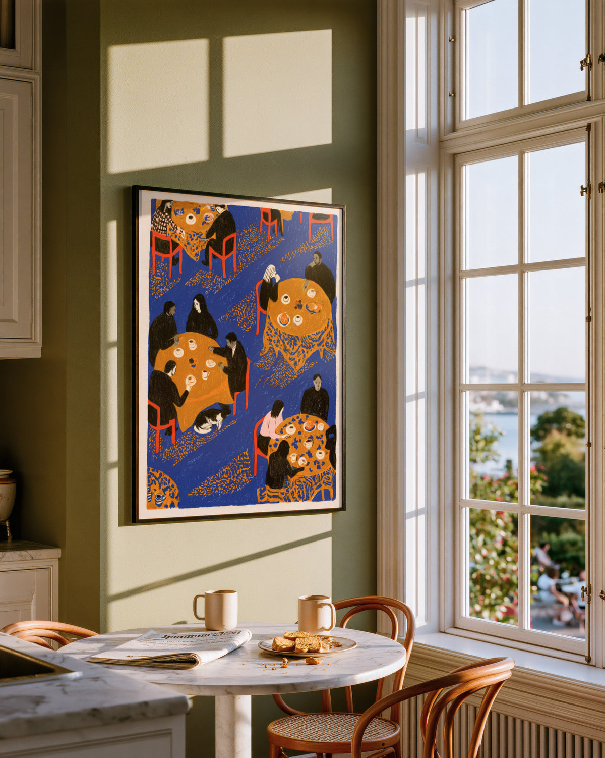 Café Scene Print 005 Golden kitchen breakfast nook.jpg