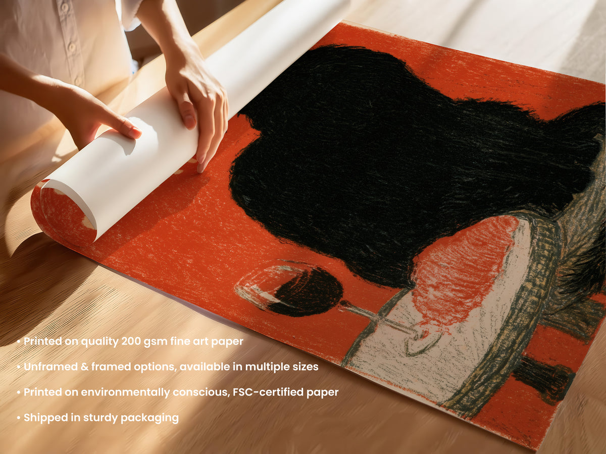 Café du Chat Black Cat Print 10 Unframed (UF & F).jpg