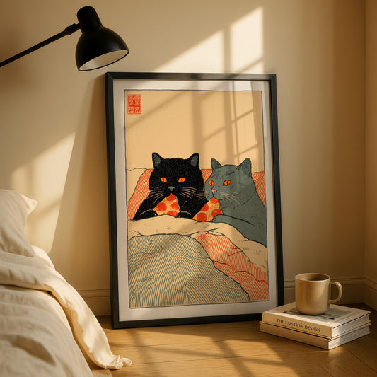 Cat Pizza Print