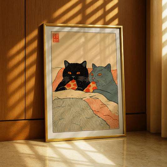 Cat Pizza Print