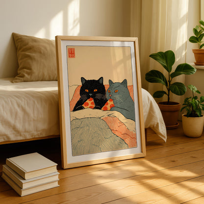 Cat Pizza Print