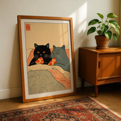 Cat Pizza Print