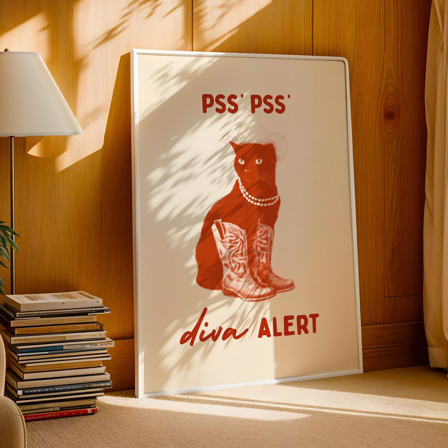 Diva Alert Cat Print