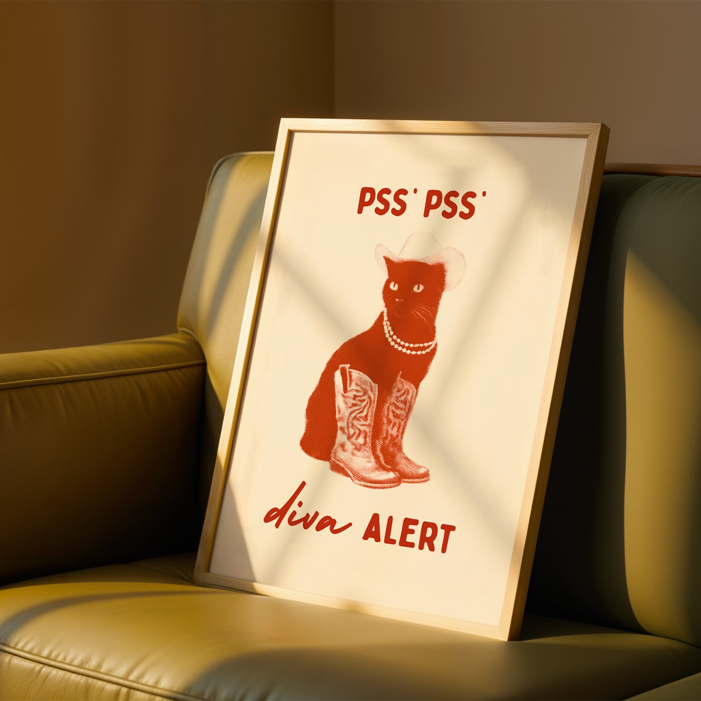 Diva Alert Cat Print