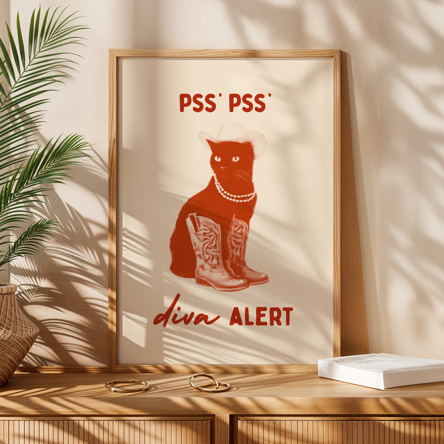 Diva Alert Cat Print