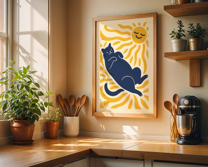Cat Matisse Print