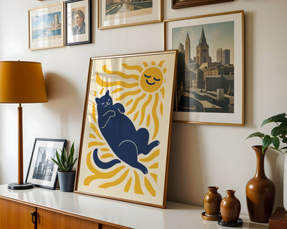 Cat Matisse Print