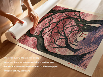 Cherry Blossom Torii Print