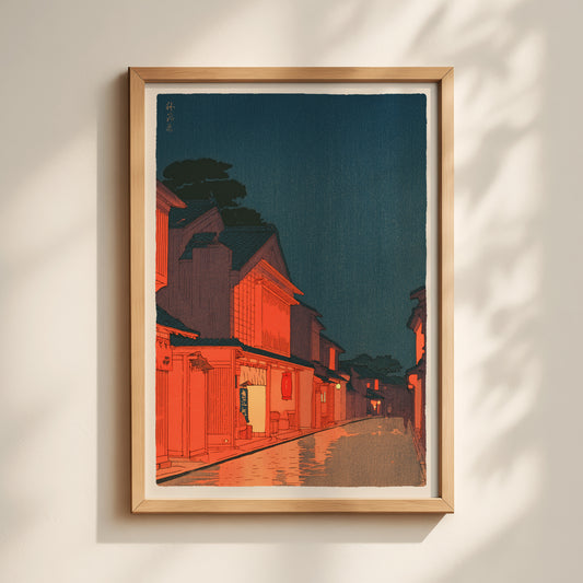 Japanese Night Street Print