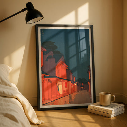 Japanese Night Street Print