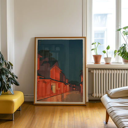 Japanese Night Street Print